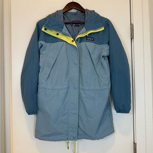 Patagonia Skyforest Blue Zipup Hooded Parka Jacket outdoor Hiking